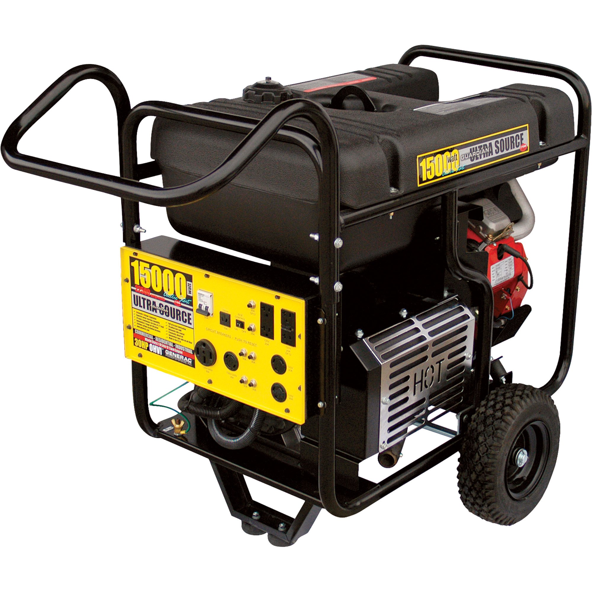 Generac Guardian Generator — 30 HP, 15,000 Watt, Gasoline, Model# 04582